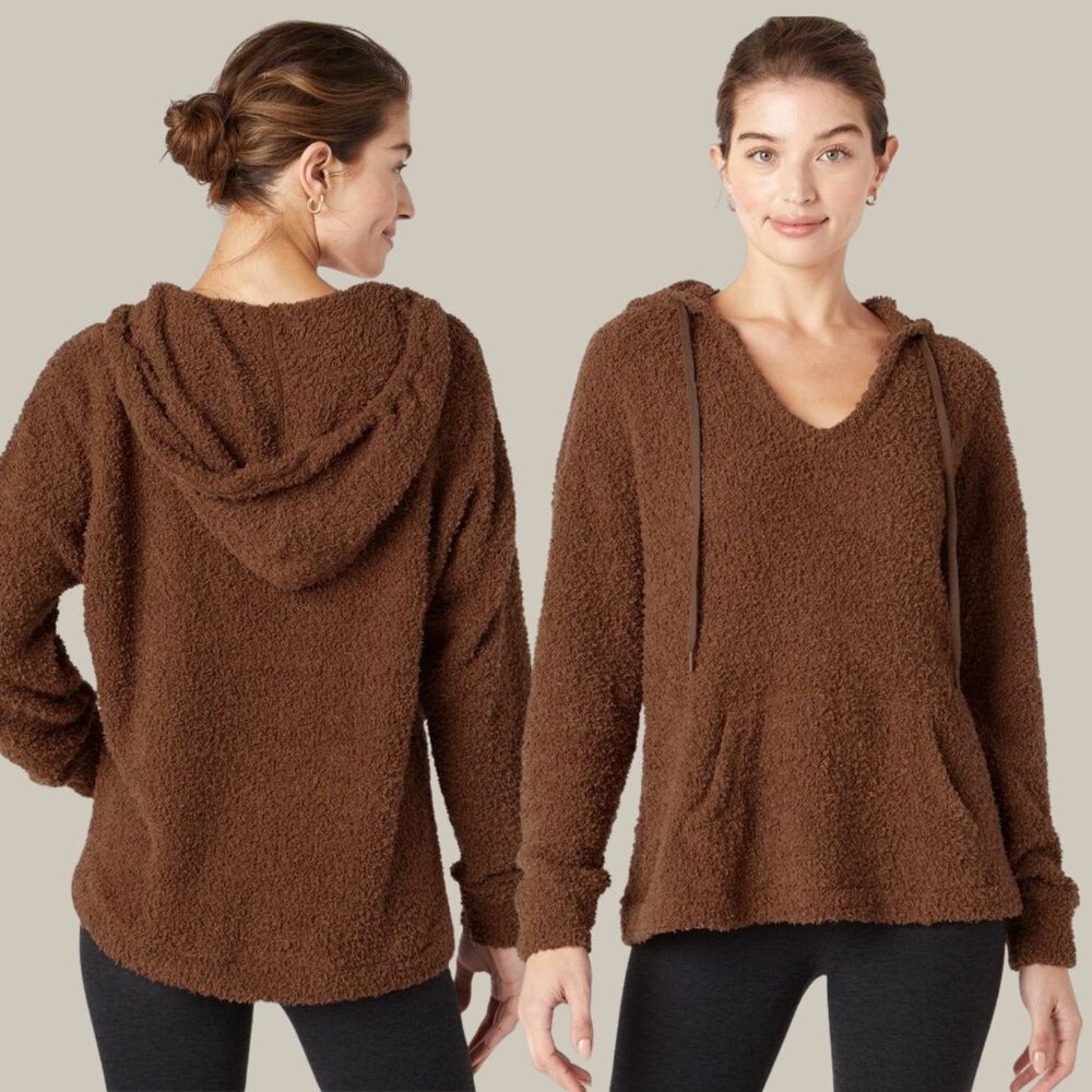 Beyond Yoga Cloud Cover Hoodie - Walnut - Size Small